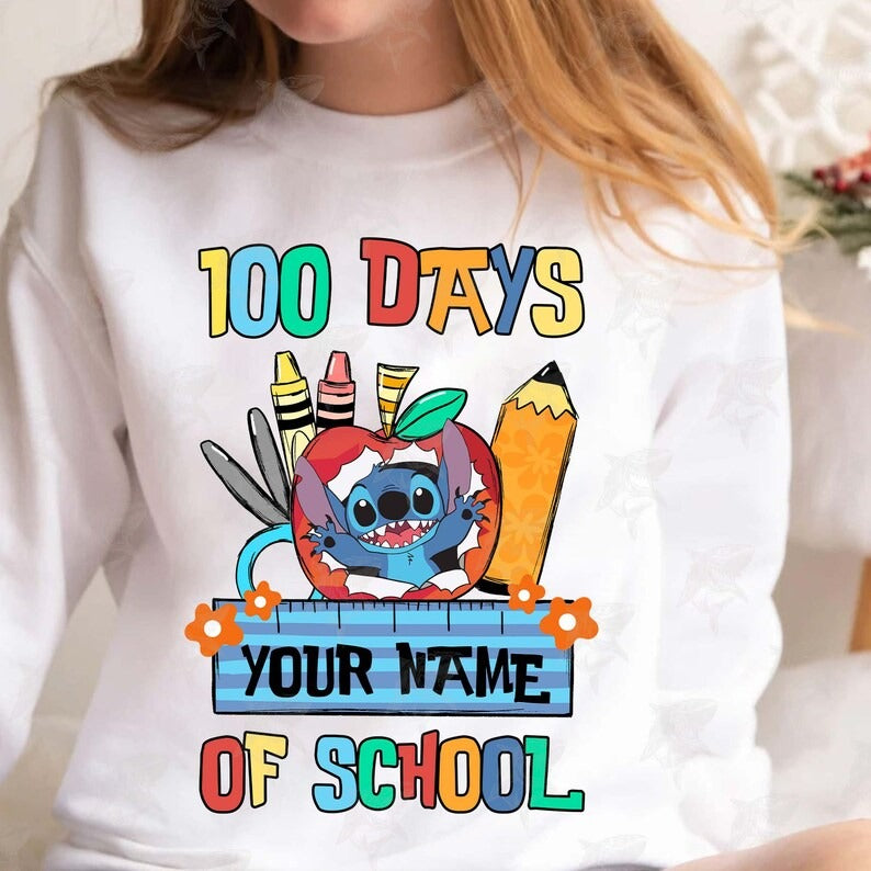 10+ 100 Days Of School PNG, School 100th Day Cartoon Shirt Png, Happy 100 Days Of School Png, School Png, Boy Girl, Digital Download