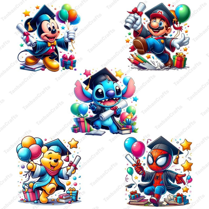 10+ Cartoon Graduation 2024 Png Cartoon Graduate Png, DN School Trip Png, Cartoon character Grad Png, Cartoon Senior 2024 Png, Digital File