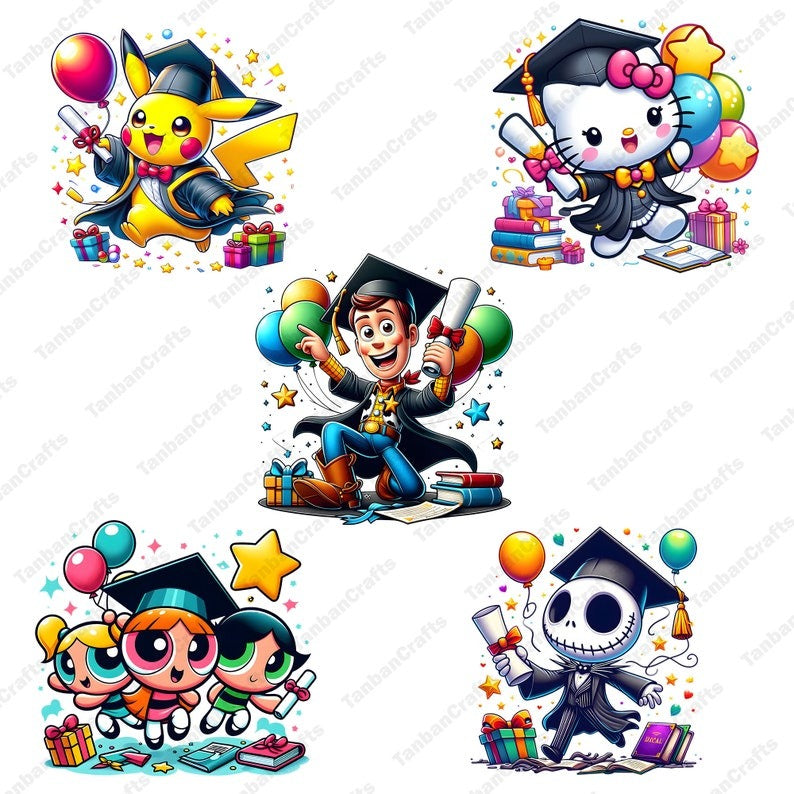 10+ Cartoon Graduation 2024 Png Cartoon Graduate Png, DN School Trip Png, Cartoon character Grad Png, Cartoon Senior 2024 Png, Digital File