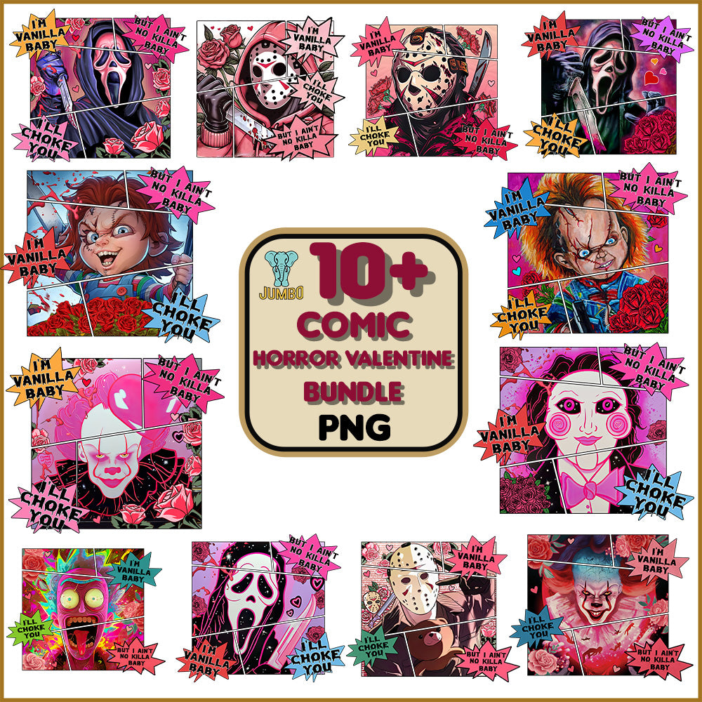 10_ComicHorrorValentinePngBundle