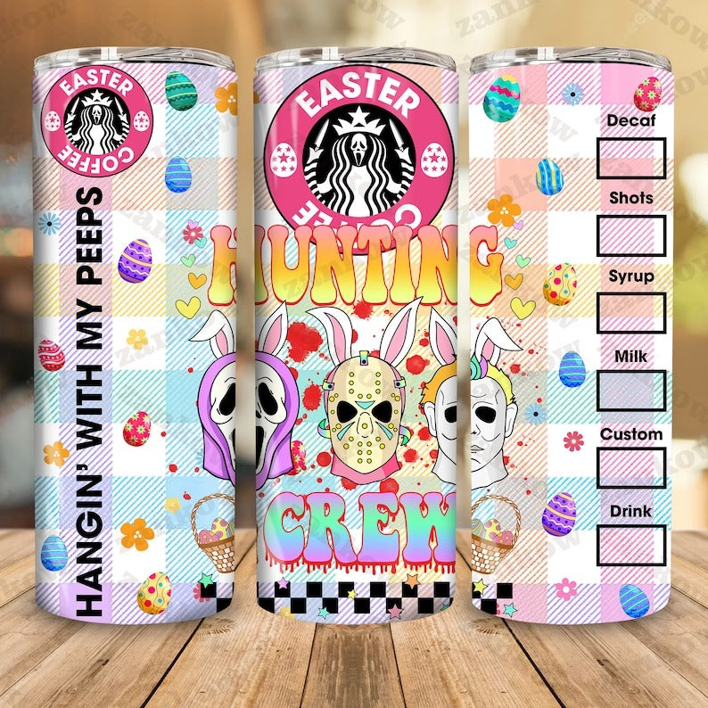 10+ Horror Easter Killer Coffee 20oz Tumbler Wrap Bundle, 20oz Skinny Tumbler Killer Easter Png, Killer Movie Love Png,Instant Download