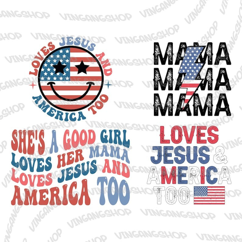 10+ Loves Jesus and America Too SVG Bundle, Party In The Usa Svg, God Bless America Svg, Independence Day Svg, Instant Download