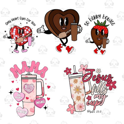 10+ Retro Valentines Heart Stanley PNG Bundle, Boujee Valentine Png, Stanley 40oz Tumbler Valentine Inspired Png, Digital Download.1