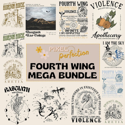 110 + Fourth Wing Mega Bundle Fantasy Book  Fantasy Reader Kindle Lovers Smut Mug Fourth Wing Dragons PNG and SVG