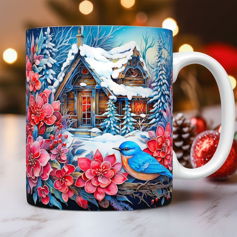 130 Cute Christmas Mug Wrap Bundle, Mug Wrap Sublimation Designs PNG, 11oz and 15oz Mug Template, 3D Christmas Mug Wrap - Jumbosvg