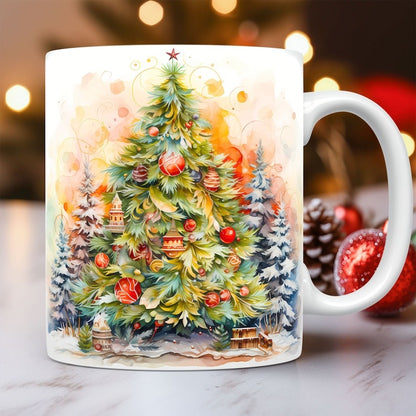 130 Cute Christmas Mug Wrap Bundle, Mug Wrap Sublimation Designs PNG, 11oz and 15oz Mug Template, 3D Christmas Mug Wrap - Jumbosvg