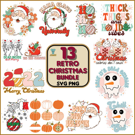 13RetroChristmasSvgBundle