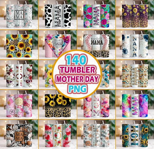 140 Mega Bundle Tumbler Wraps for 20 oz Sublimation Tumbler Bundle for Women, Floral Tumbler Cowhide Leopard Glitter Mothers Day Png