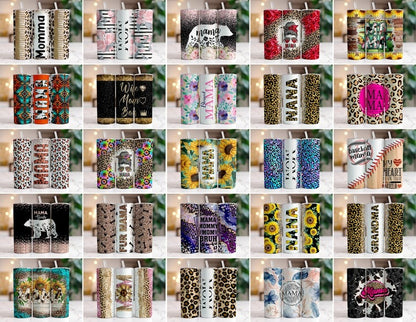 140 Mega Bundle Tumbler Wraps for 20 oz Sublimation Tumbler Bundle for Women, Floral Tumbler Cowhide Leopard Glitter Mothers Day Png