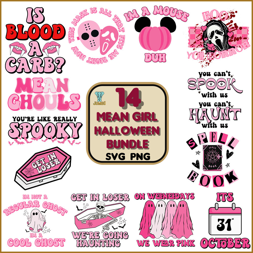 14MeanGirlHalloweenSvgBundle