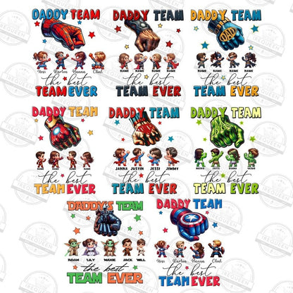 15 CUSTOM Superhero Daddy Team Png Bundle, Fist Bump Png, Dad And Baby Fist Bump Png, Super Daddio Father's Day Png, Digital File