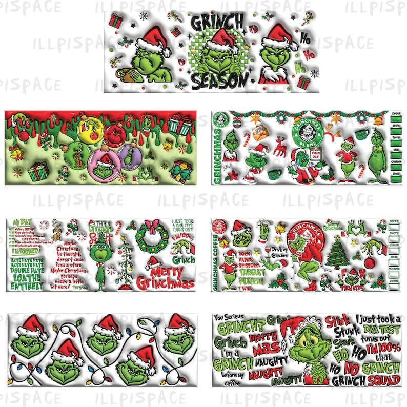 15+ Christmas 3D Inflated 11oz Mug Wrap Png Bundle, Christmas Character Mug Design Png, Christmas 2023 11oz Mug Wrap, Instant Download - Jumbosvg