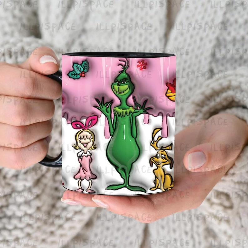 15+ Christmas 3D Inflated 11oz Mug Wrap Png Bundle, Christmas Character Mug Design Png, Christmas 2023 11oz Mug Wrap, Instant Download - Jumbosvg