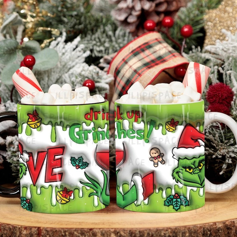 15+ Christmas 3D Inflated 11oz Mug Wrap Png Bundle, Christmas Character Mug Design Png, Christmas 2023 11oz Mug Wrap, Instant Download - Jumbosvg