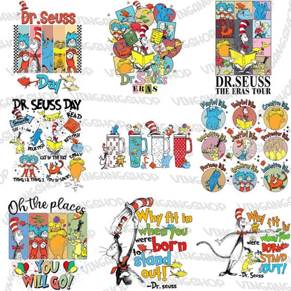 15+ Retro Read Day Png Bundle, Thing 1 Thing 2 Png, Read Across America Png, Add Name Kids Teacher Png, School Teacher Png, Instant Download