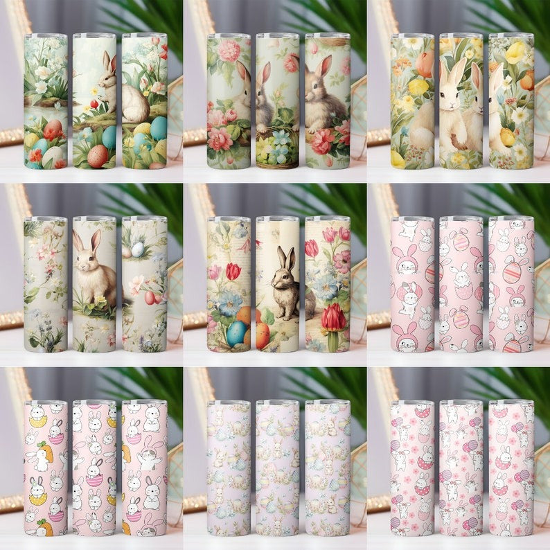 170+ Easter Tumbler Wrap Bundle, 20oz Skinny Easter Tumbler PNG Easter Eggs Sublimation Designs, Easter Bunny Tumbler Wrap, Digital Download