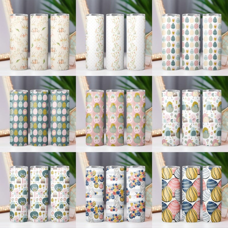 170+ Easter Tumbler Wrap Bundle, 20oz Skinny Easter Tumbler PNG Easter Eggs Sublimation Designs, Easter Bunny Tumbler Wrap, Digital Download