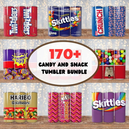 170+ Snack Tumbler Wrap Food Candy Bundle, Candy Design snack tumbler wrap bundle, 20oz Sublimation Skinny Tumbler, Candy Lover clipart png