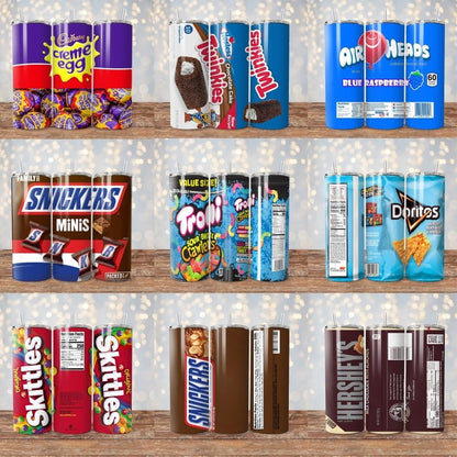 170+ Snack Tumbler Wrap Food Candy Bundle, Candy Design snack tumbler wrap bundle, 20oz Sublimation Skinny Tumbler, Candy Lover clipart png