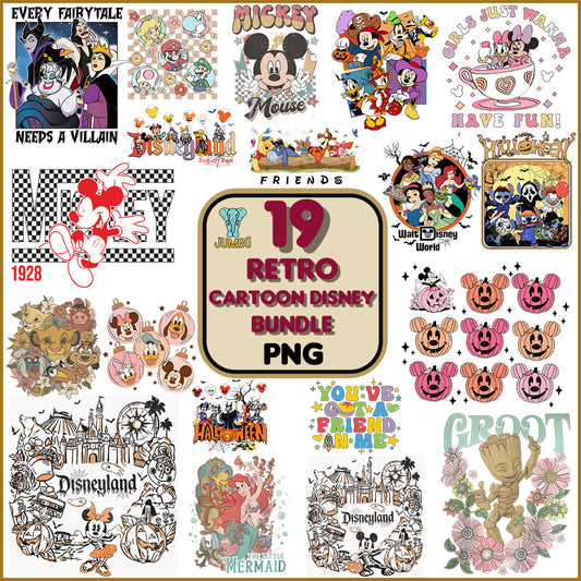 19RetroCartoonDisneyPngBundle