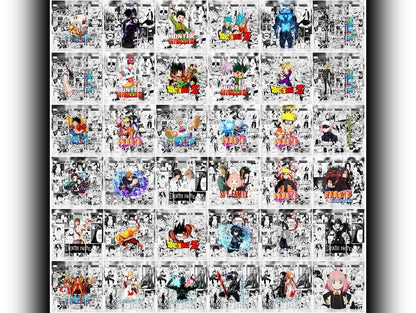 2000+ Anime & Cartoon Premium Bundle, Anime Tumbler Wraps, Skinny Tumbler, 300 DPI PNG Download