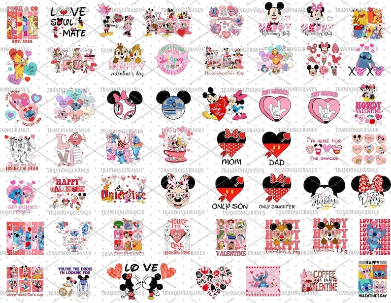 200+ Mega Bundle Valentine Designs, Happy Valentine Png, Conversation Hearts, Bundle Happy Valentine's Day Png, Magical Heart Valentines Png.1