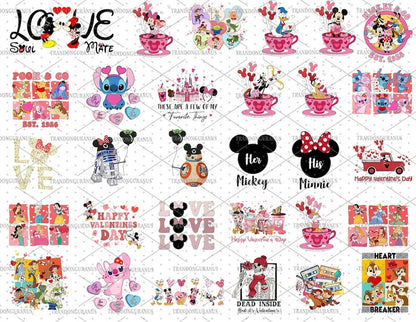 200+ Mega Bundle Valentine Designs, Happy Valentine Png, Conversation Hearts, Bundle Happy Valentine's Day Png, Magical Heart Valentines Png.1