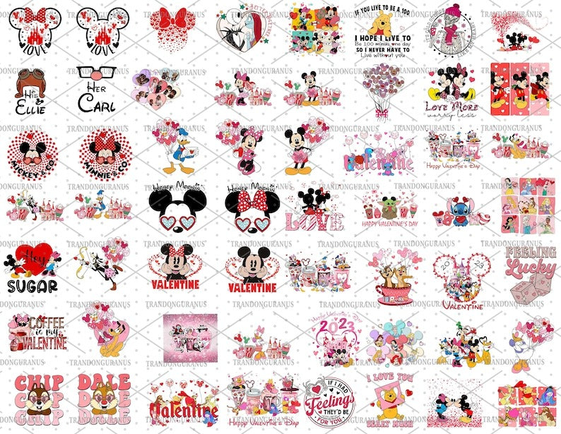 200+ Mega Bundle Valentine Designs, Happy Valentine Png, Conversation Hearts, Bundle Happy Valentine's Day Png, Magical Heart Valentines Png.1