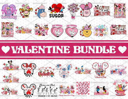 200+ Mega Bundle Valentine Designs, Happy Valentine Png, Conversation Hearts, Pink Happy Valentine's Day Png, Magical Heart Valentines Png.1