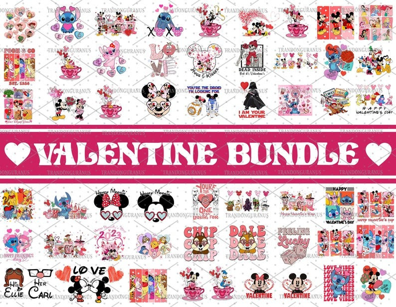 200+ Mega Bundle Valentine Designs, Happy Valentine Png, Conversation Hearts, Pink Happy Valentine's Day Png, Magical Heart Valentines Png.1