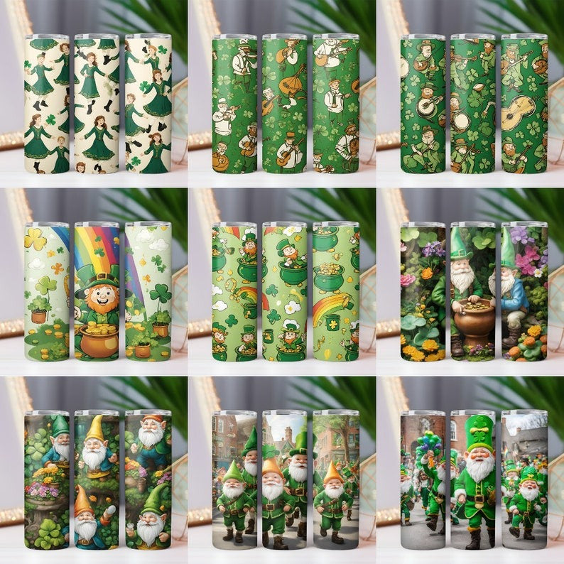 200 + St Patricks Tumbler Wrap Designs Bundle, Shamrock Tumbler PNG, St Patricks Sublimation Designs, St Patricks Tumbler Wrap PNG