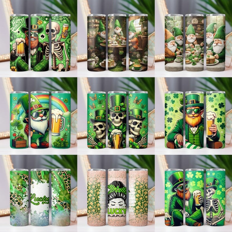 200 + St Patricks Tumbler Wrap Designs Bundle, Shamrock Tumbler PNG, St Patricks Sublimation Designs, St Patricks Tumbler Wrap PNG