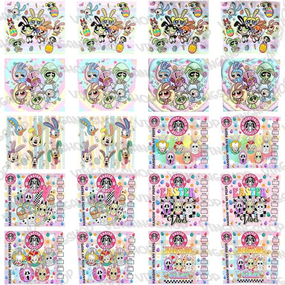 20 Anime Happy Easter Day 20oz Skinny Tumbler Wrap PNG, Horror Killers 20oz Skinny Tumbler Wrap Png, Bunny Easter Tumbler, Instant Download