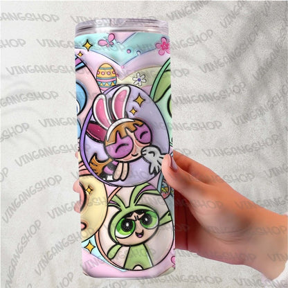 20 Anime Happy Easter Day 20oz Skinny Tumbler Wrap PNG, Horror Killers 20oz Skinny Tumbler Wrap Png, Bunny Easter Tumbler, Instant Download