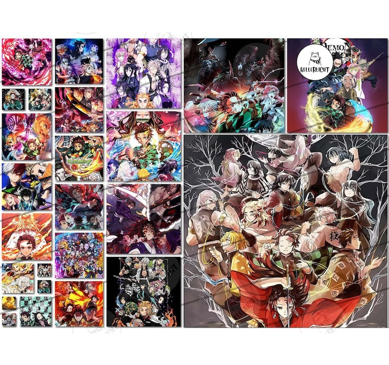 20+ Anime Tumbler Bundle Wrap, Anime 20 Oz Skinny Tumbler & Straight Png, Demon Slayer Bundle Tumbler Png Wrap Designs, Instant Download