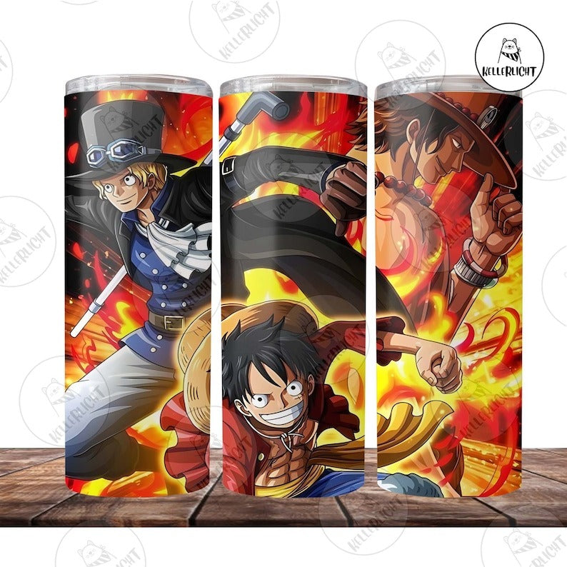 20+ One Piece Tumbler Png, Movie Character Tumbler Digital Design, Luffy Skinny Tumbler 20oz Design