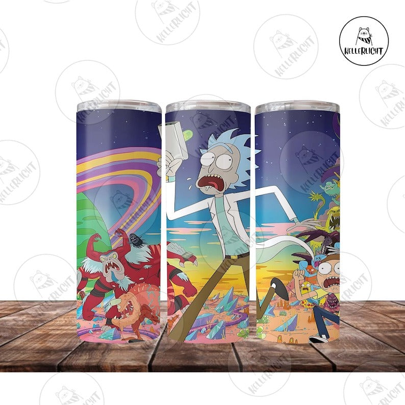 20+ Rick And Morty Tumbler Png, Cartoon Character Tumbler Digital Design, Skinny Tumbler 20oz Design, Instant Download