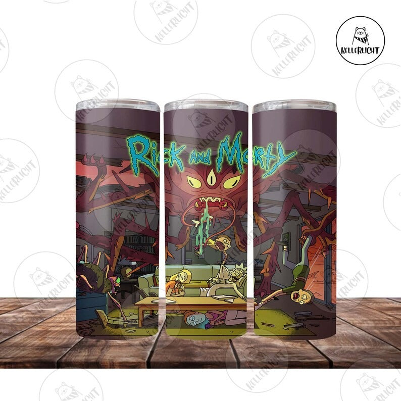 20+ Rick And Morty Tumbler Png, Cartoon Character Tumbler Digital Design, Skinny Tumbler 20oz Design, Instant Download