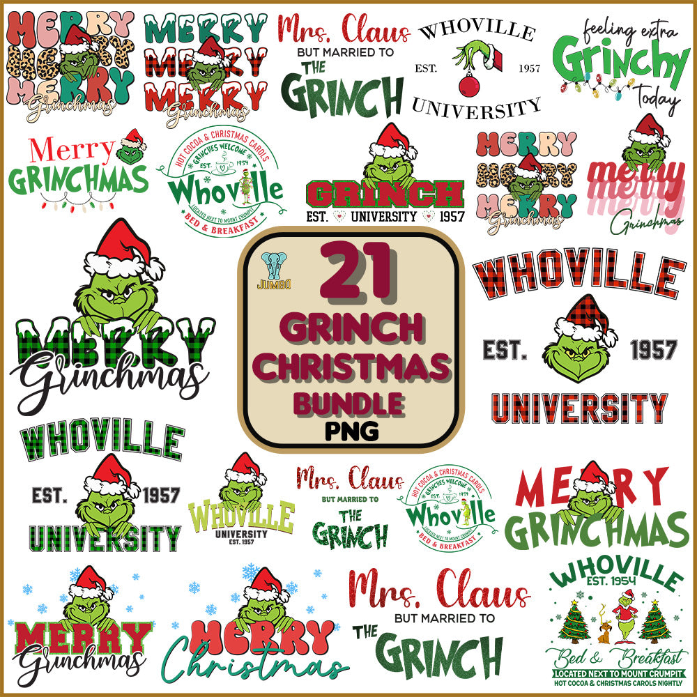 21GrinchChristmasPngBundle