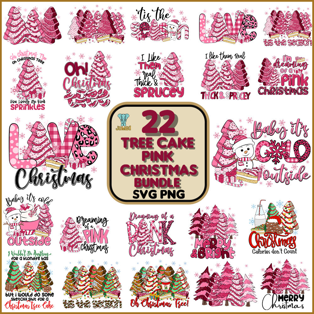 22TreeCakePinkChristmasSvgBundle