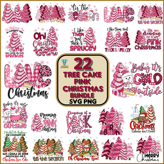 22TreeCakePinkChristmasSvgBundle