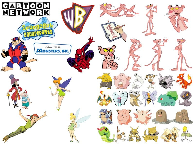 2400+ Cartoon Characters Mega Bundle Svg, Cricut Printable Clipart Silhouette.1