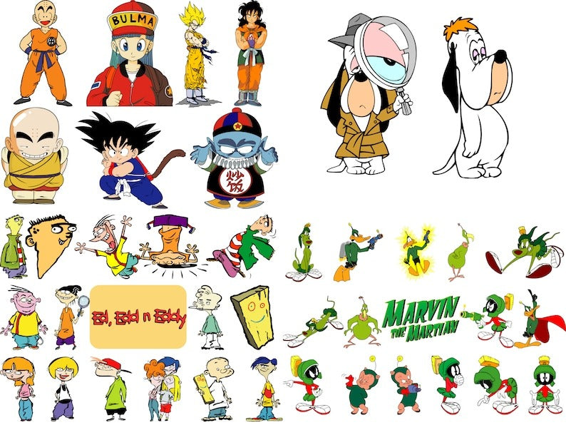 2400+ Cartoon Characters Mega Bundle Svg, Cricut Printable Clipart Silhouette.1