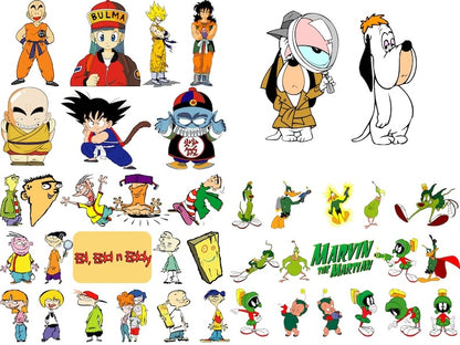 2400+ Cartoon Characters Mega Bundle Svg, Cricut Printable Clipart Silhouette.1