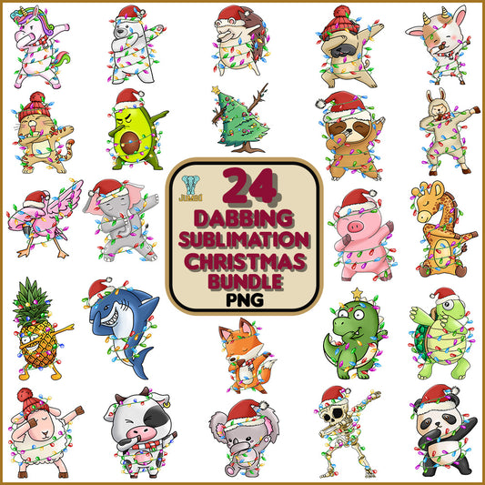 24DabbingSublimationChristmasPngBundle