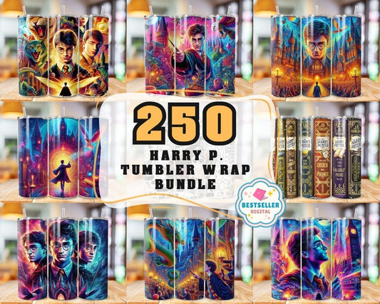 250 Harry Tumbler Wrap Bundle Harry Magic Tumbler 20 oz Potter Tumbler PNG Image Sublimation  HP Wizard Tumbler Cartoon Wrap Design