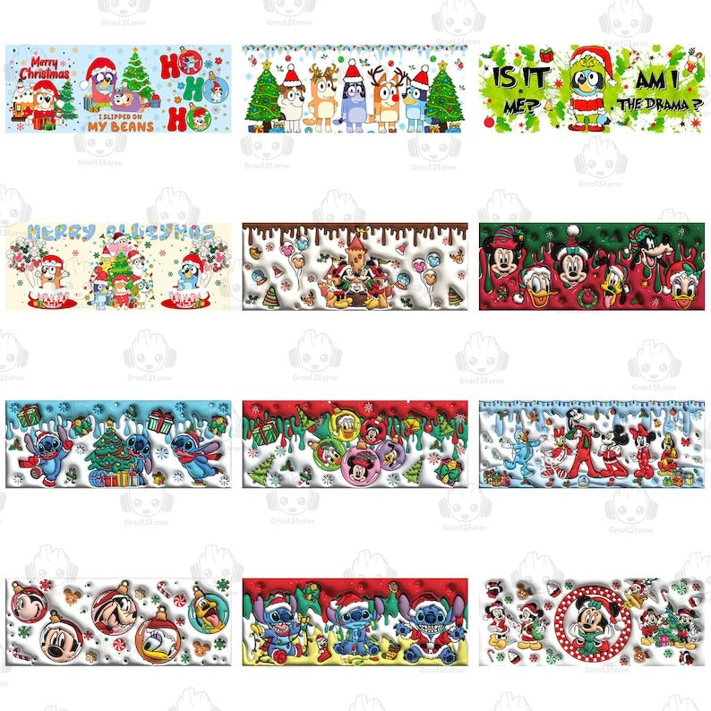 25+ 3D Christmas Character Inflated Mug Wrap Bundle, Funny Xmas Mug Png, 3D Xmas Puffy 11oz Mug, My Day Mug Wrap, Puffy Christmas Mug Png - Jumbosvg