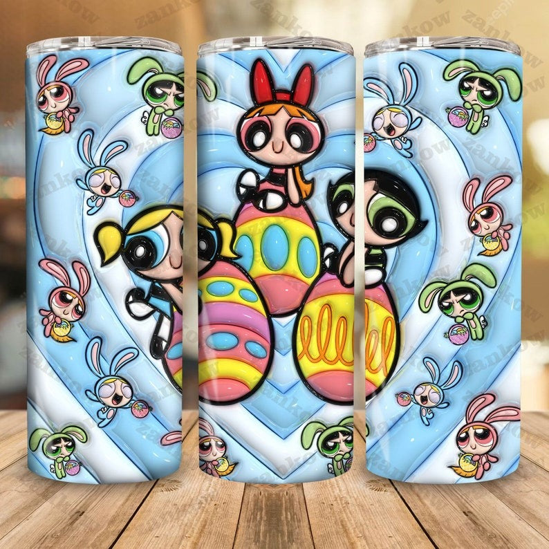 25+ Cartoon Happy Easter Day 20oz Skinny Tumbler Wrap Bundle, Cartoon Anime 20oz Skinny Tumbler Wrap Png, Sublimation Instant File Digital