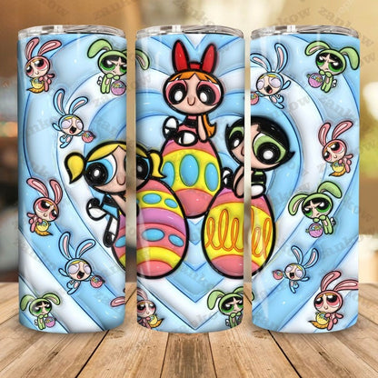 25+ Cartoon Happy Easter Day 20oz Skinny Tumbler Wrap Bundle, Cartoon Anime 20oz Skinny Tumbler Wrap Png, Sublimation Instant File Digital