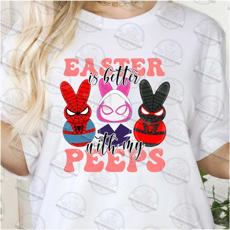 25+ Easter Cartoon Png Bundle, Easter Superhero Png, Cartoon Peeps Png, Happy Easter Day Png, Easter Kids Shirt Png, Digital File